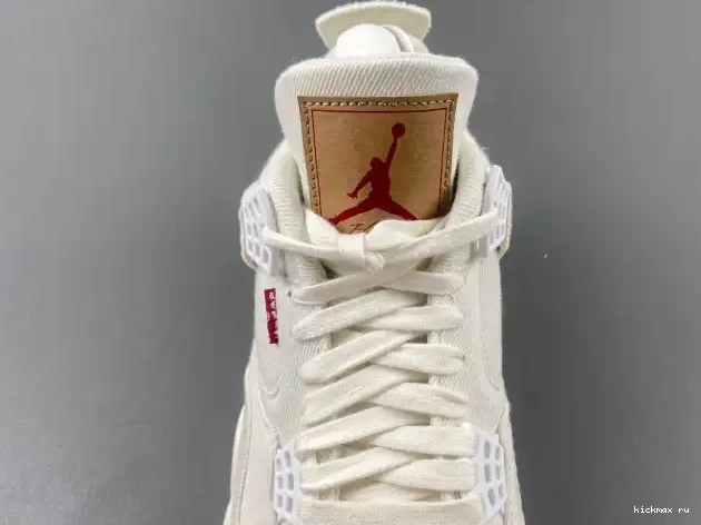 Cheap Kickmax Jordan Levi's Air x 4 'White' AO2571-100 0621